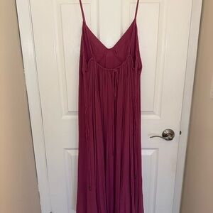 Free People Berry Maxi Dress with beaded tassel